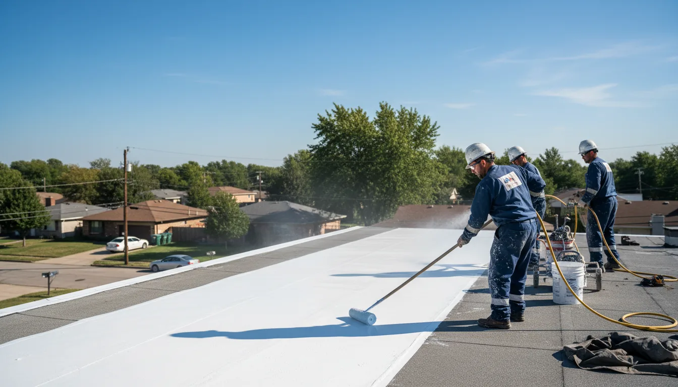 Commercial roof coating in Vallecitos, NM near me